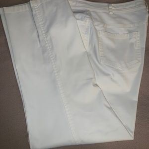 Ellen Tracy Women's White Cotton Pants